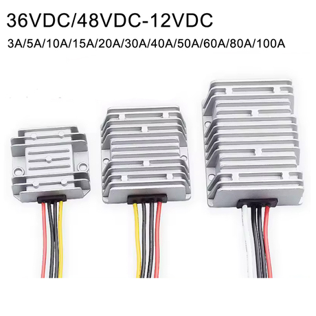 36V/48V ki te 12V 3A ki te 100A Taka Raro Buck DC DC Kaihuri hiko mo te Waka Hiko