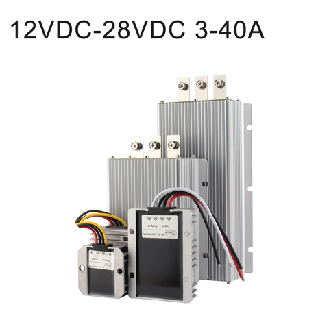 12VDC to 28VDC 3A to 40A Waterproof Non-isolated Single Output DC-DC Converter Para sa Kotse
