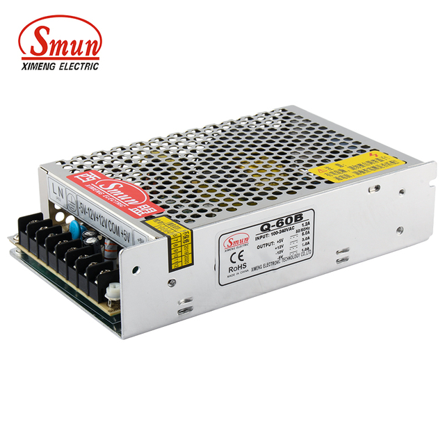 Q -60B 5V8A 12V2A -5V1A -12V1A Soláthar Cumhachta Aschuir Aschuir Quad