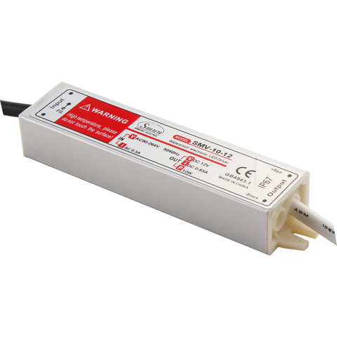 SMV Series 10W hanggang 1000W 5V/12V/15V/24V/48V Constant Voltage Single Output Waterproof IP67 LED DRIVER