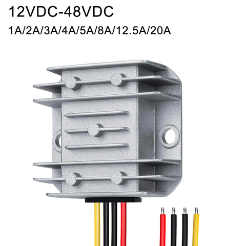 12V až 48V 1A až 20A Vodotesn&yacute; Boost DC-DC konvertor nap&aacute;jania pre auto
