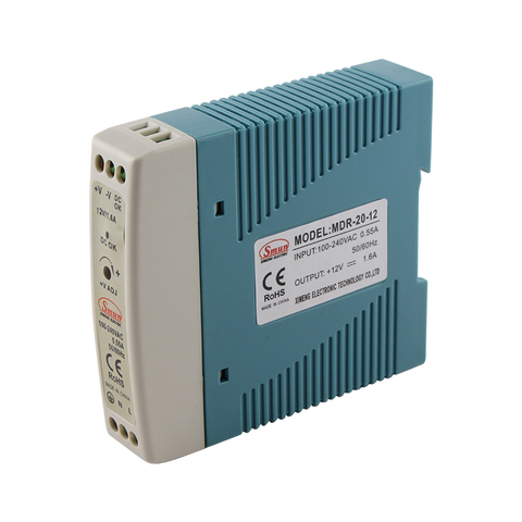 MDR সিরিজ 10W থেকে 100W একক আউটপুট পাতলা দিন রেল শিল্প বিদ্যুৎ সরবরাহ