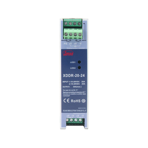 XDDR-20/DRDN-20 12V/24V/48V 20A Din Rail Type Redundancy Module Support 1+1 at N+1 Redundancy System