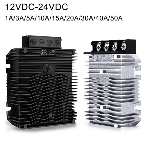 12VDC Hanggang 24VDC 1-50A Non-Isolated IP68 Waterproof Boost Step Up DC-DC Converter 