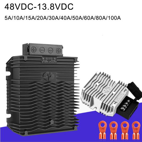 36V/48VDC til 13,8VDC 5A til 100A Single Output Step Down IP68 Ikke-isoleret DC-DC konverter 