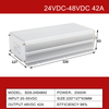 24VDC ወደ 48VDC 3A እስከ 42A ያልተነጠለ ውሃ የማያስተላልፍ ደረጃ ወደላይ የዲሲ-ዲሲ መቀየሪያ ለጎልፍ መኪና
