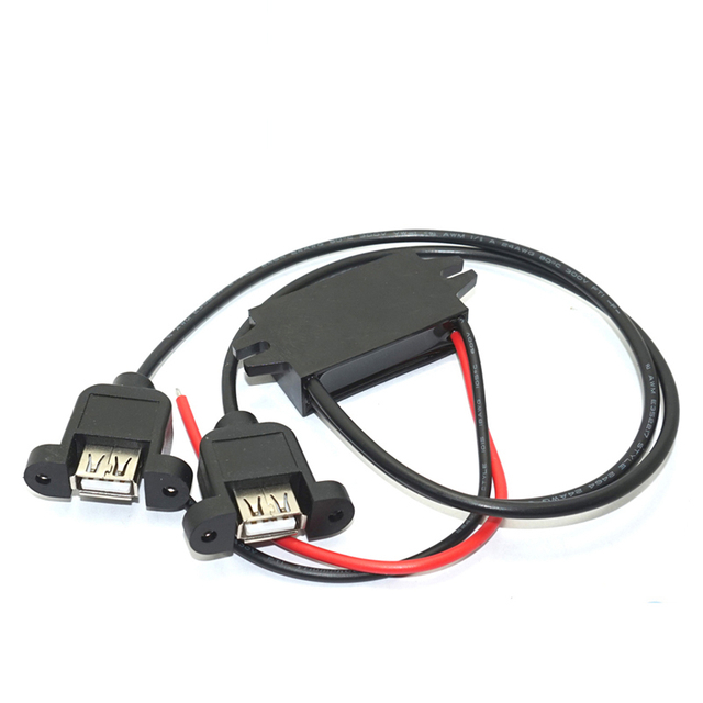 12V/24VDC në 5VDC 3A konvertuesi DC-DC jo i izoluar me USB të dyfishtë